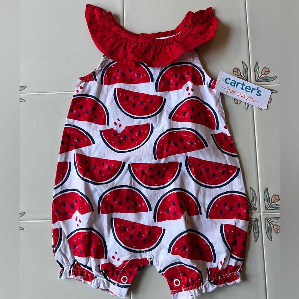 Baby girl watermelon romper onesie 6months